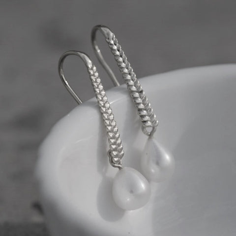 Ingrid Drop Pearl Earrings