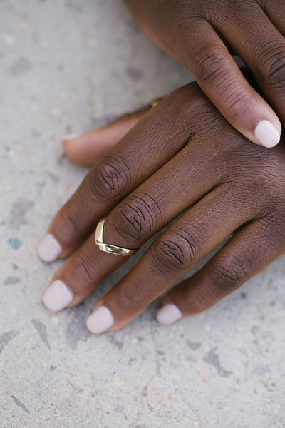 Jovie Fold-Over Band In Rose Gold